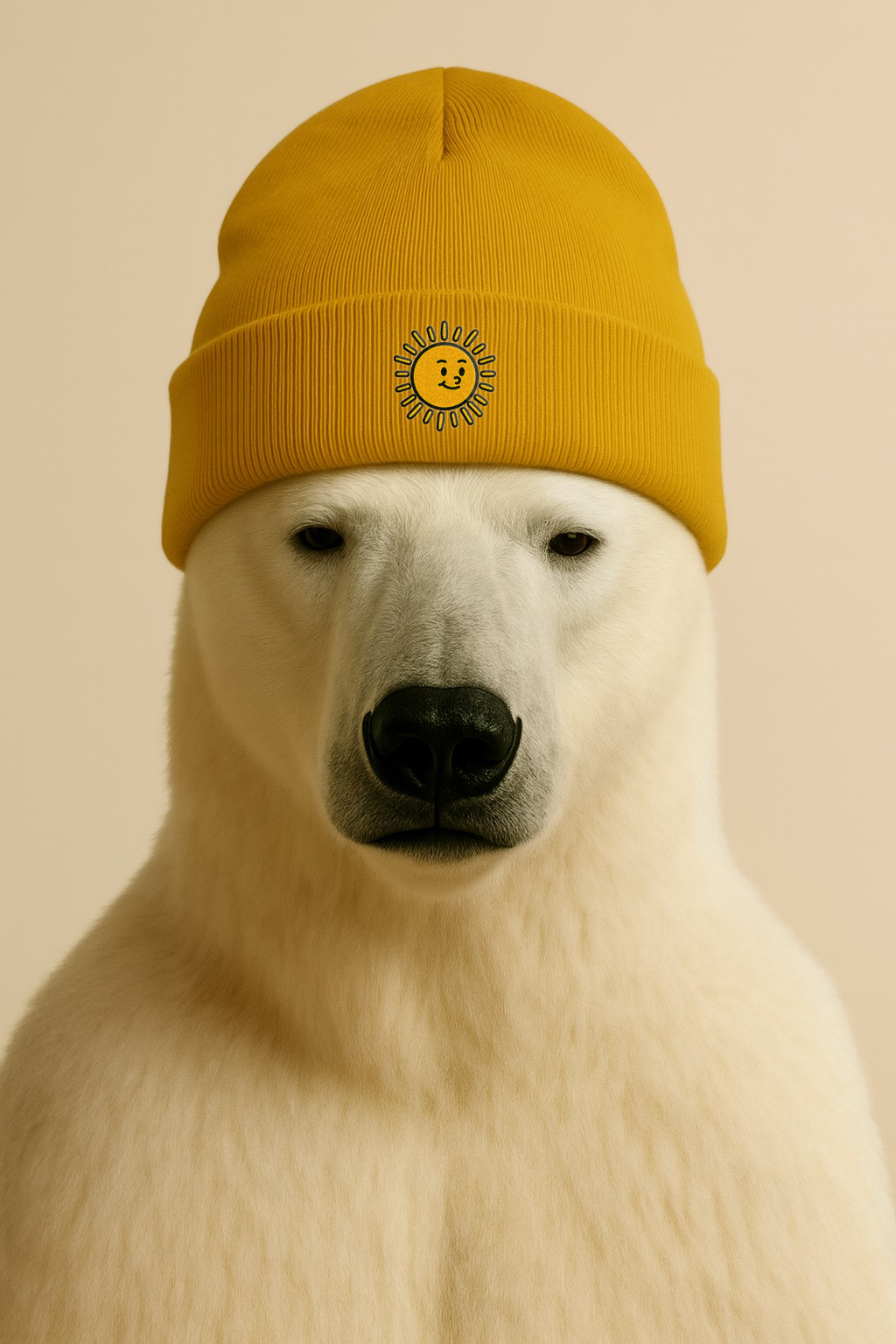Yellow Day & Night Beanie